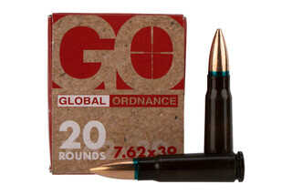 Arsenal 7.62x39 Steel Cased 122gr FMJ Ammo comes in a box of 20